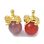 Подвески из латунной кошки, обезьянка с круглым талисманом, без кадмия и без свинца, долговечный, стойки покрытие, реальный 18 k позолоченный