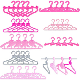 80 шт. 8 стили пластиковые вешалки для кукольной одежды, подвесные принадлежности для одежды для кукол