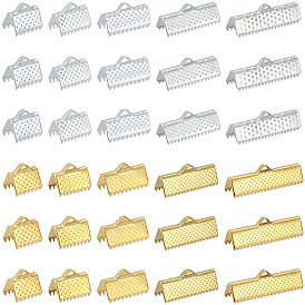 200шт. 10 стили сплава ленты концы, прямоугольные