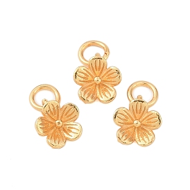 925 Sterling Silver Flower Charms with Jump Rings & 925 Stamp