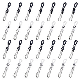 40шт 2 цвета силиконовый держатель молнии верхний для джинсов, с 304 застежкой из нержавеющей стали