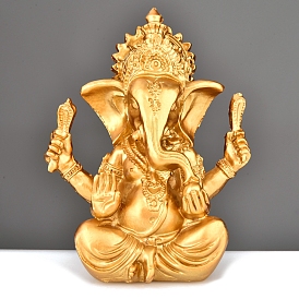 Resin Buddha Statue Display Decoration, for Home Office Desktop Feng Shui Decoration, Elephant