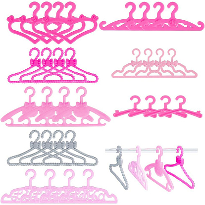 80 шт. 8 стили пластиковые вешалки для кукольной одежды, подвесные принадлежности для одежды для кукол