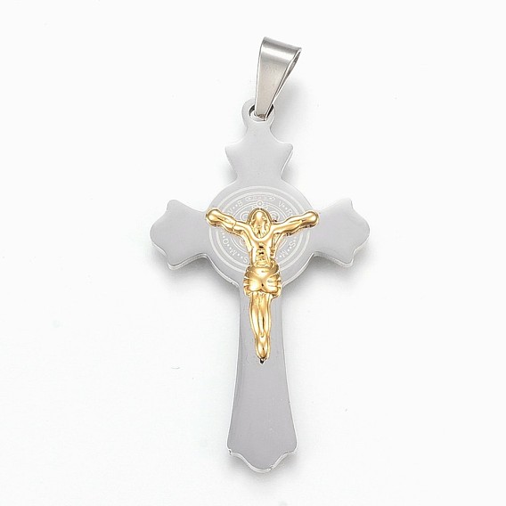 304 Stainless Steel Pendants, For Easter, Crucifix Cross