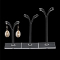3Pcs 3 Sizes Plastic Earring Display Stands, Bean Sprout Shaped Jewelry Tree Stands for Dangle Earring