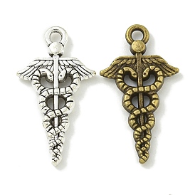 Сплавочные подвески тибетского стиля, без свинца и без кадмия, двойная змеиная палка