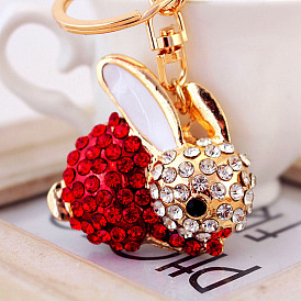 Cute Zodiac Bunny Keychain with Big Ears Pendant for Bags and Keys