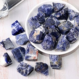Natural Rough Raw Sodalite Display Decorations, Reiki Stones for Fountain Rocks, Wire Wrapping, Witchcraft, Home Decorations, Random Size and Shape