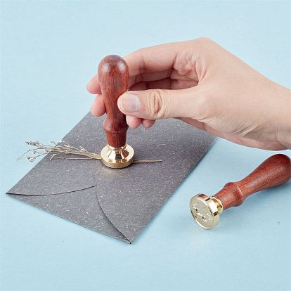 DIY Scrapbook, Brass Wax Seal Stamp and Wood Handle Sets