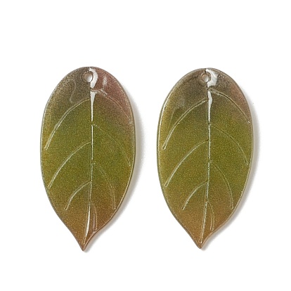 Opaque Resin Pendants, Leaf