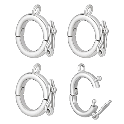 4 шт. 925 застежки-крутилки из стерлингового серебра, кольцо