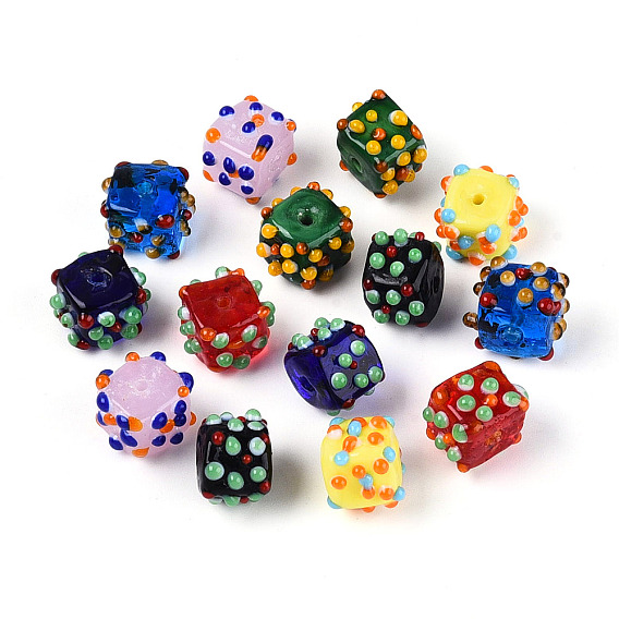 Бусины лэмпворк , неровный куб