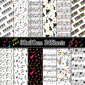 24pcs Retro Scrapbook Paper, Collage Creative Journal Decoration Backgroud Sheets