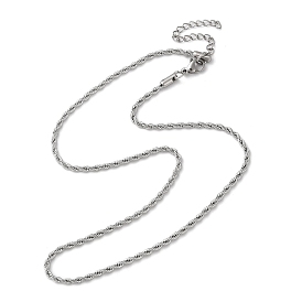 304 Stainless Steel Rope Chain Necklaces
