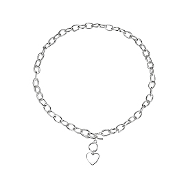 S925 colliers à chaîne en argent sterling avec breloque en forme de cœur