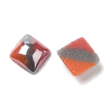 Two Tone Glass Cabochons, Square