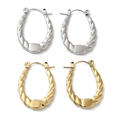 304 Stainless Steel Hoop Earrings for Women, Teardrop