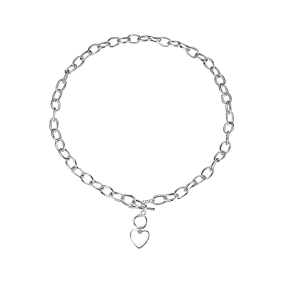 S925 colliers à chaîne en argent sterling avec breloque en forme de cœur