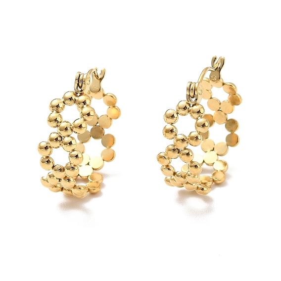 304 женские серьги-кольца из бисера из нержавеющей стали