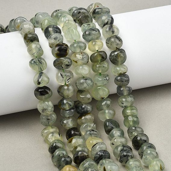 Природные пренит нитей бисера, самородки, упавший камень