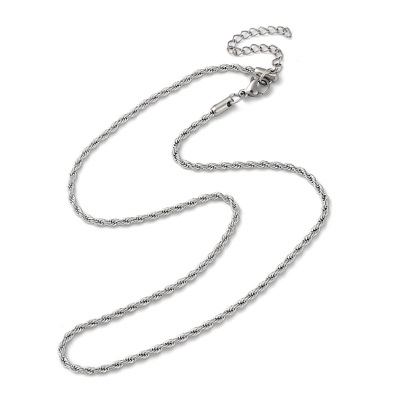 304 Stainless Steel Rope Chain Necklaces