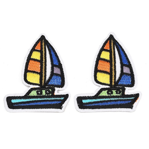 Полиэстер, компьютерная вышивка, нашивки, пришивные и приклеиваемые утюгом., парусное судно, аппликации нашивки