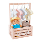 Rectangle Wooden Baby Shower Closet Box, Baby Storage Box Gift Baskets with Handle