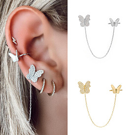 Stunning Zircon Butterfly Earrings - Elegant European Style Jewelry