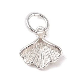925 Sterling Silver Leaf Charms, with Jump Rings & 925 Stamp