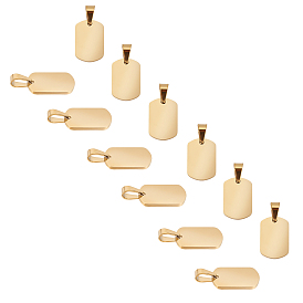 304 Stainless Steel Pendants, Stamping Blank Tag, Laser Cut, 
Rectangle