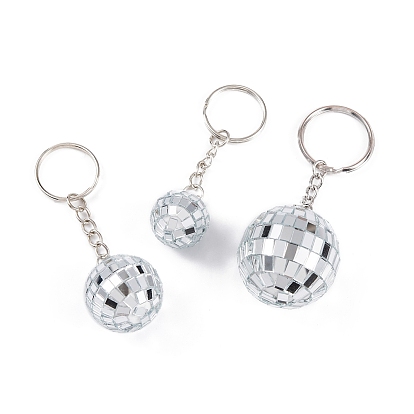 Железные брелки, со стеклянными подвесками