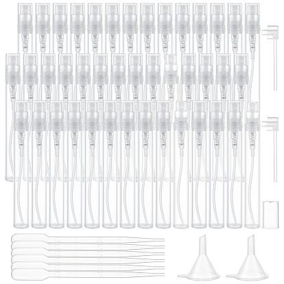 80 шт пустой портативный пластиковый флакон для духов с распылителем с 2 шт пластиковый насос с 2 шт мини прозрачная пластиковая воронка бункер с 6 шт одноразовая пластиковая пипетка