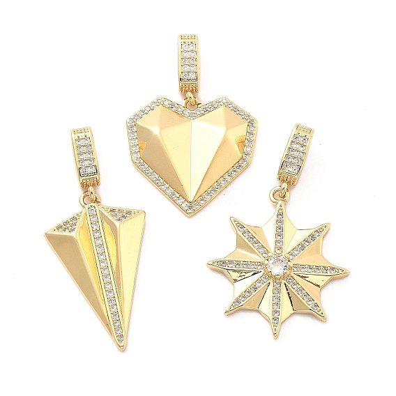 Покрытие стойки латунь с подвесками из фианита, долговечный, подвески без свинца и кадмия