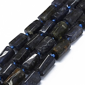 Natural Iolite Beads Strands, Cuboid