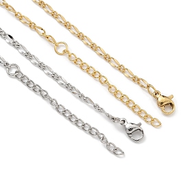 304 Stainless Steel Dapped Chain Necklaces