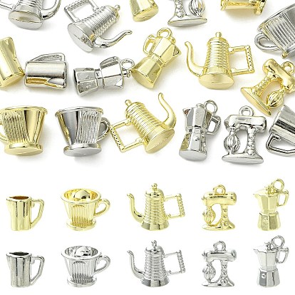 20 шт 10 стили подвески из сплава, Брелоки в виде мока-кофеварки/чашки/кофемашины