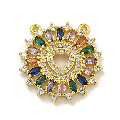 Стойка металлическая латунная микропрофилированная кубическая циркония подвески, долговечный, без свинца и без кадмия, круглые с сердцем