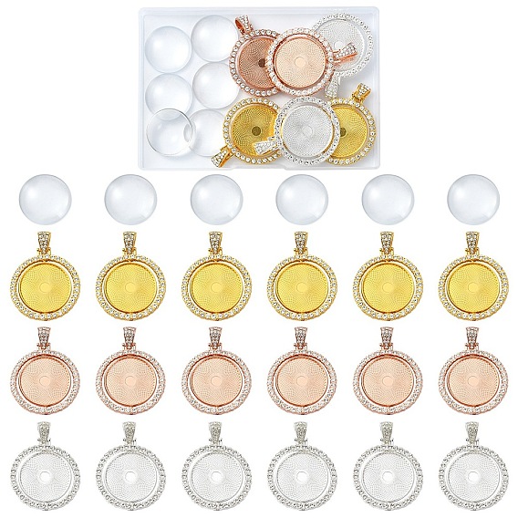 Наборы для изготовления подвесок из сплава со стразами «сделай сам», пустой купол из сплава