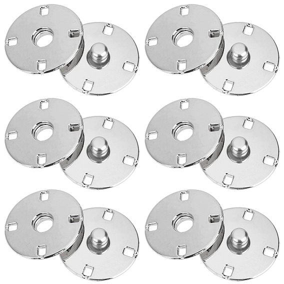 10пары металлических кнопок, кнопки для одежды, швейные принадлежности, плоско-круглые