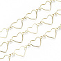 Brass Chains, Heart Link Chains, Long-Lasting Plated, Soldered
