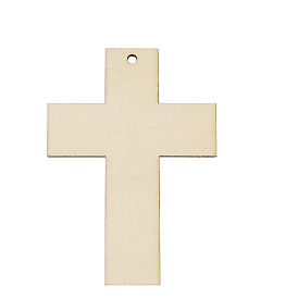 Croix ornements en bois non finis embellissements en bois vierges, avec corde de chanvre, décorations suspendues de Pâques, pour la décoration de la maison de cadeau de fête