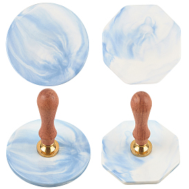 2 шт. 2 стили подставки под чашки из фарфора с мраморным узором, восковые коврики, восьмиугольник и плоский круг