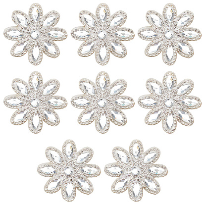 8шт. Горный хрусталь для исправления (термоплавкий клей на спине), железо на заплатах, горный хрусталь