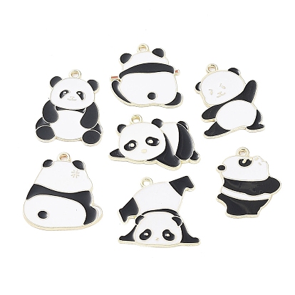 Подвески из эмали и сплава, прелести панды