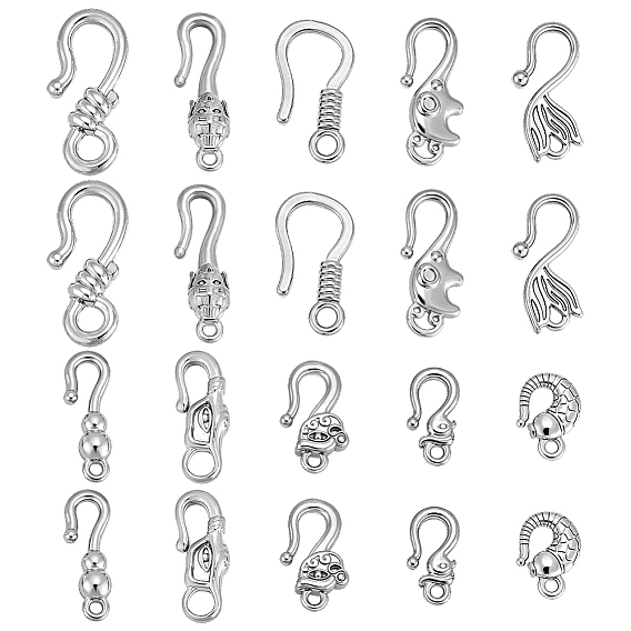 20 шт. 10 стили застежек-крючков из нержавеющей стали