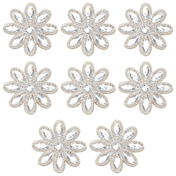 8шт. Горный хрусталь для исправления (термоплавкий клей на спине), железо на заплатах, горный хрусталь