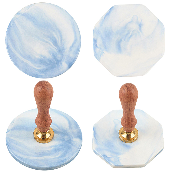 2 шт. 2 стили подставки под чашки из фарфора с мраморным узором, восковые коврики, восьмиугольник и плоский круг