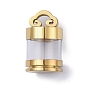 304 Stainless Steel Pendants, with Glass, Column