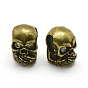 Латунные микро проложить класса AAA кубического циркония бусы, без кадмия, без никеля и без свинца, череп