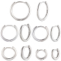 5 Paar 5 Stile Messing Creolen, mit Sterlingsilberstifte